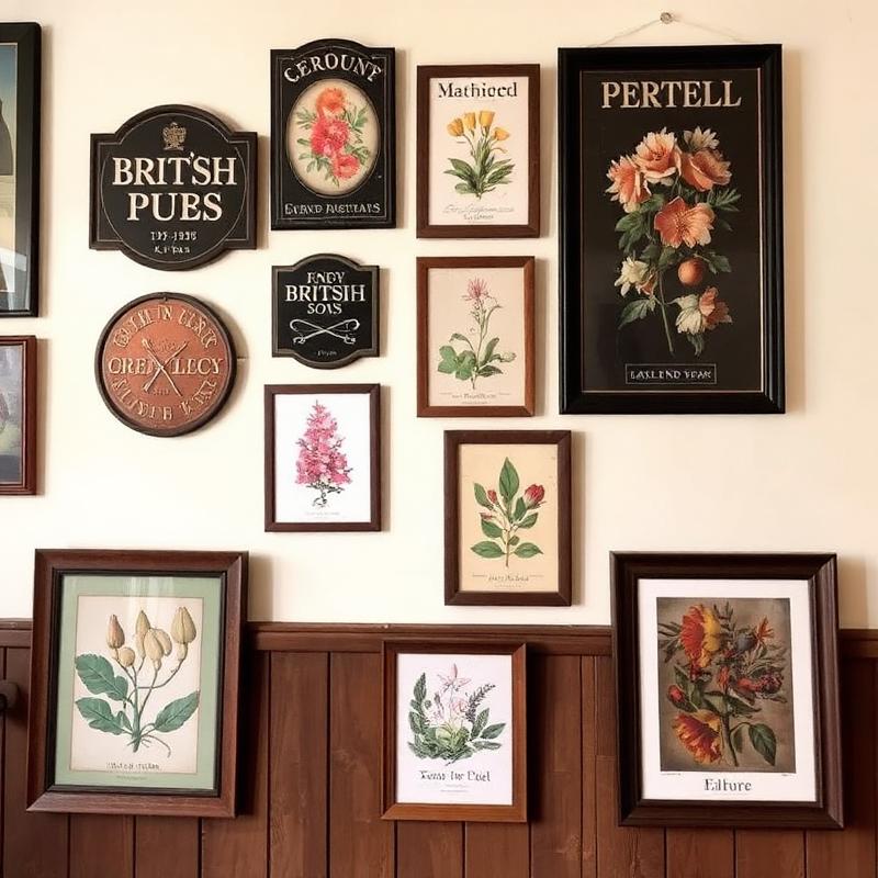 Vintage wall signs, framed prints and decorative period-style wall art